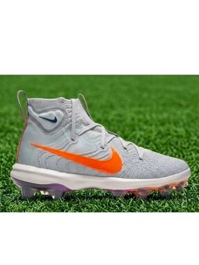 Nike Alpha Huarache NXT MCS Mid Baseball Cleats Gray